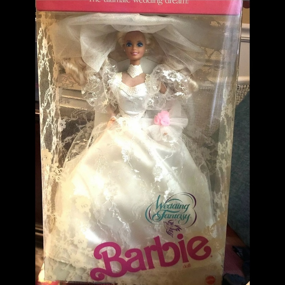 Vintage 1989 Wedding Fantasy Barbie Doll Nrfb - Gem